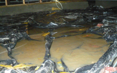 Crawl space floods with thousands of gallons