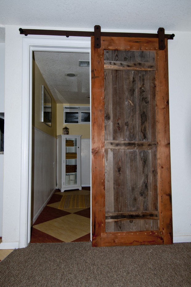 Framed Relclaimed lumber door