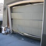 Car into stucco and garage door