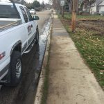 Cleaned sidewalks and gutter