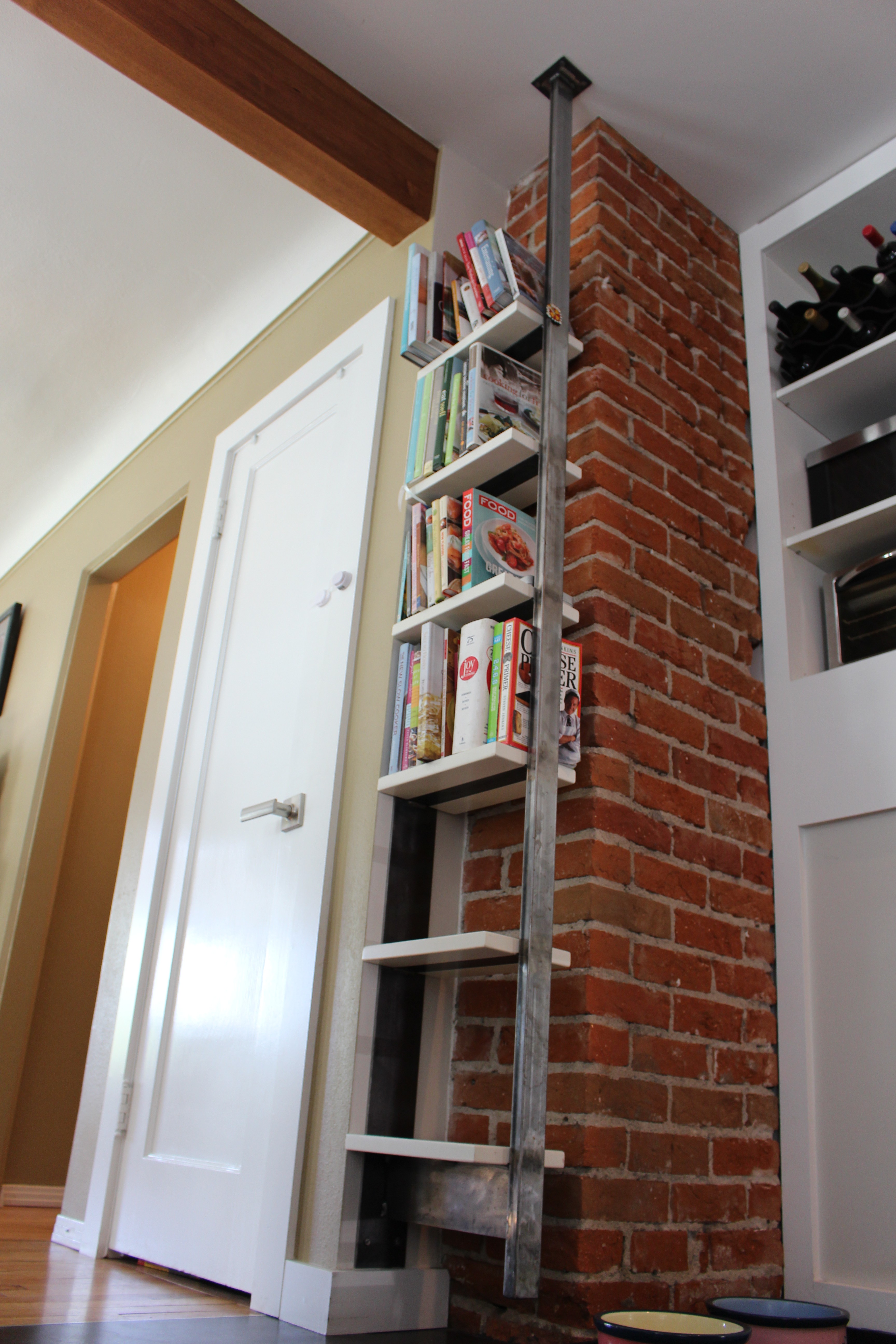 Metal shelving and brick Home Remodeling Boise, Idaho