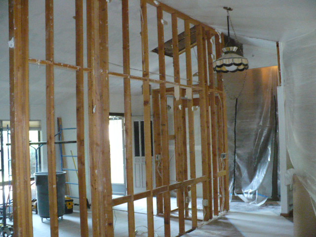 Bearing wall about to be removed