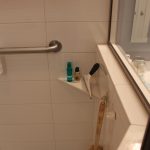 shelf in the corner