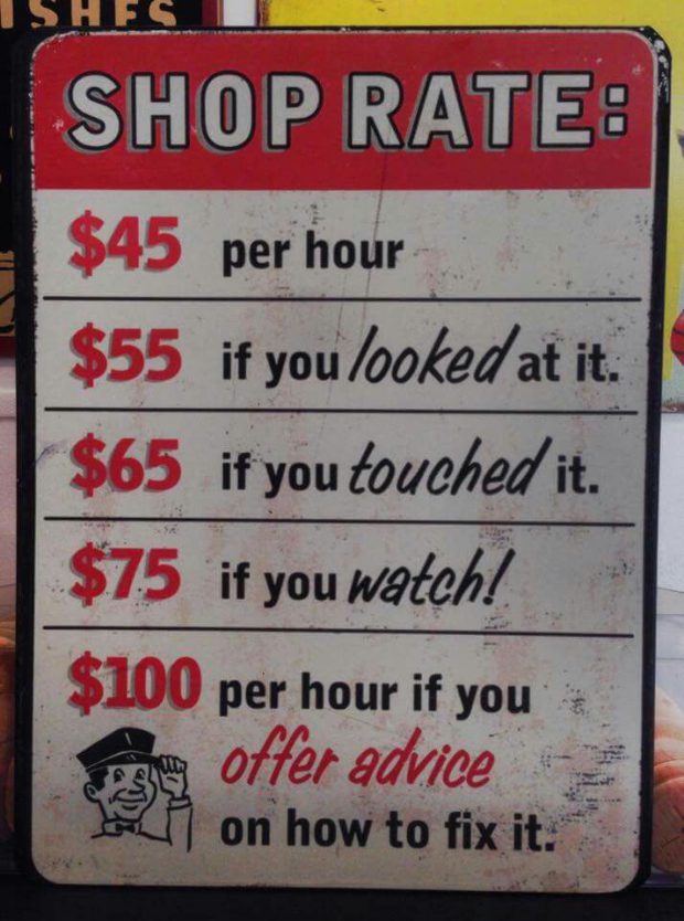 Shop rates